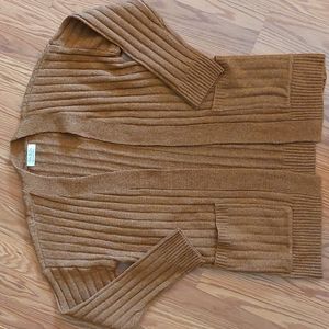 Ochre Cardigan, Jolie & Joy, Open Front, Sz S